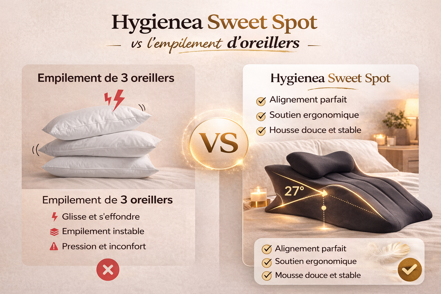 Hygienea™ Sweet Spot Pillow 27°